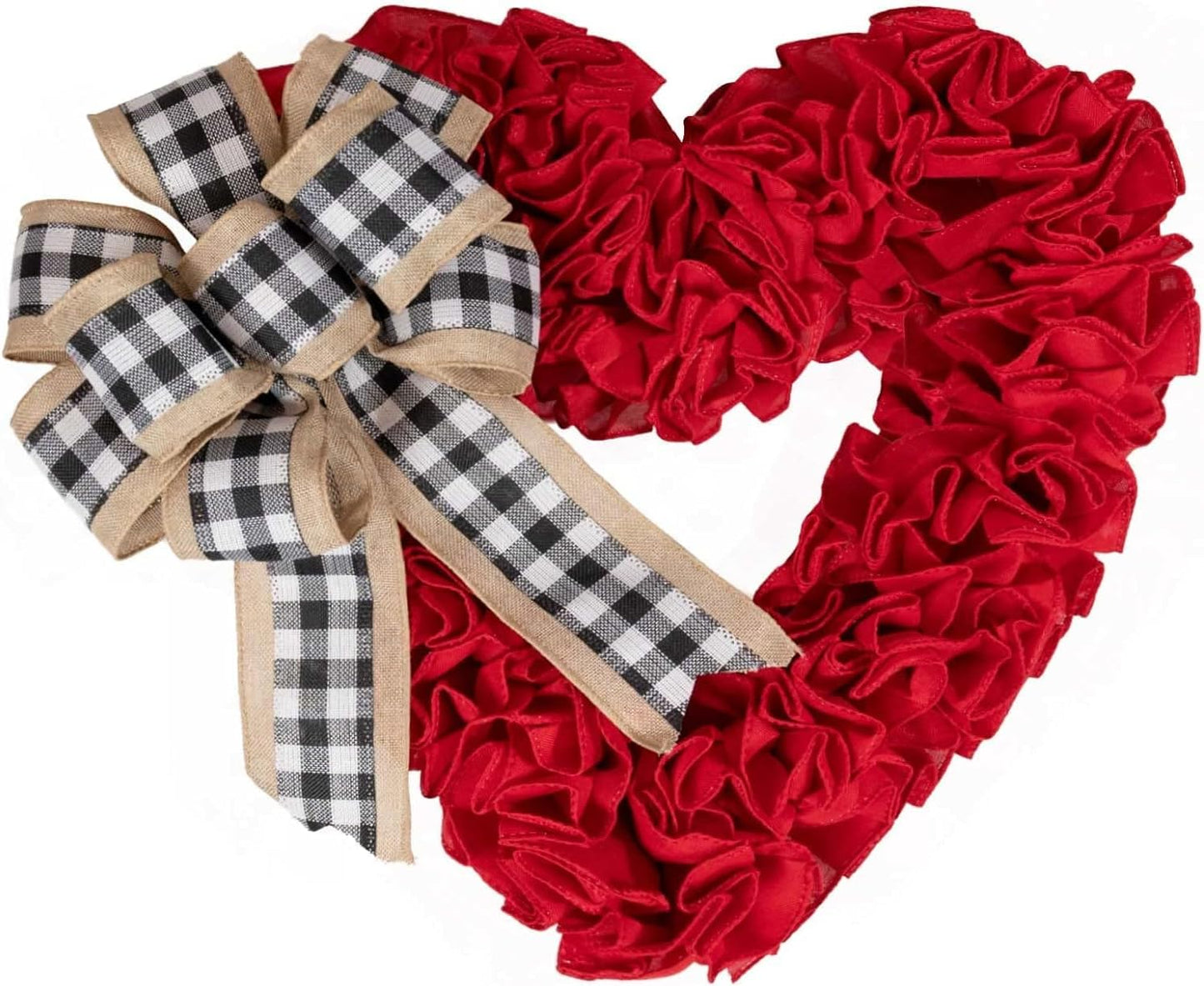 Valentines Day Decor - Wreaths for Front Door Outside 17" Valentine Decorations for The Home Heart Shaped