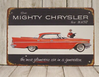 Mighty Chrysler Tin Metal Sign Vintage Style