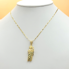 14K Gold Plated Saint Jude pendant w 20" chain Medalla San Judas