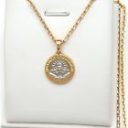 Two Tone 18K Gold Plated First Holy Communion Chalice Small Pendant