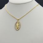 14K Gold Plated Saint Jude pendant w chain Medalla San Judas