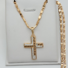 18K Gold Plated Jewelry Crucifix Cross Jesus Christ Pendant