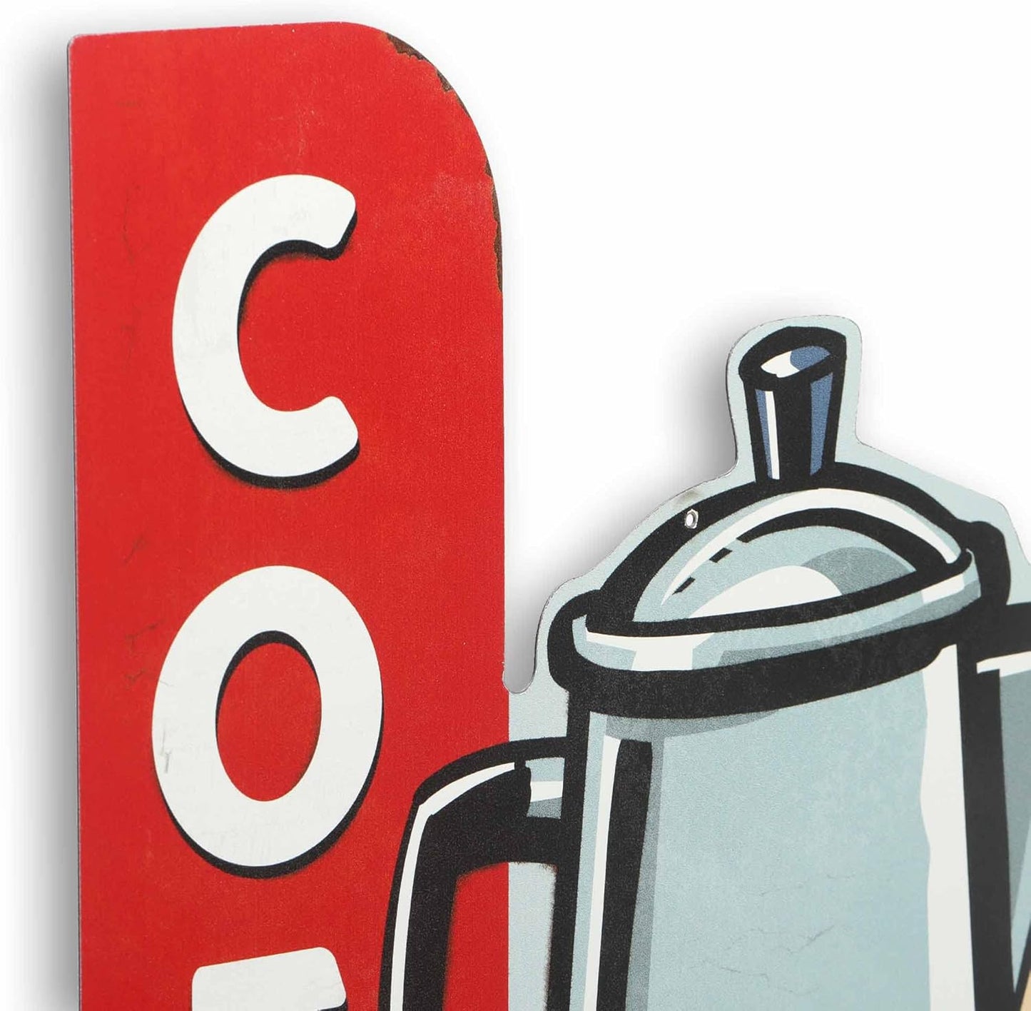 Fresh Coffee Metal Sign - Vintage Coffee Diner Sign With Retro Arrow Die Cut Design