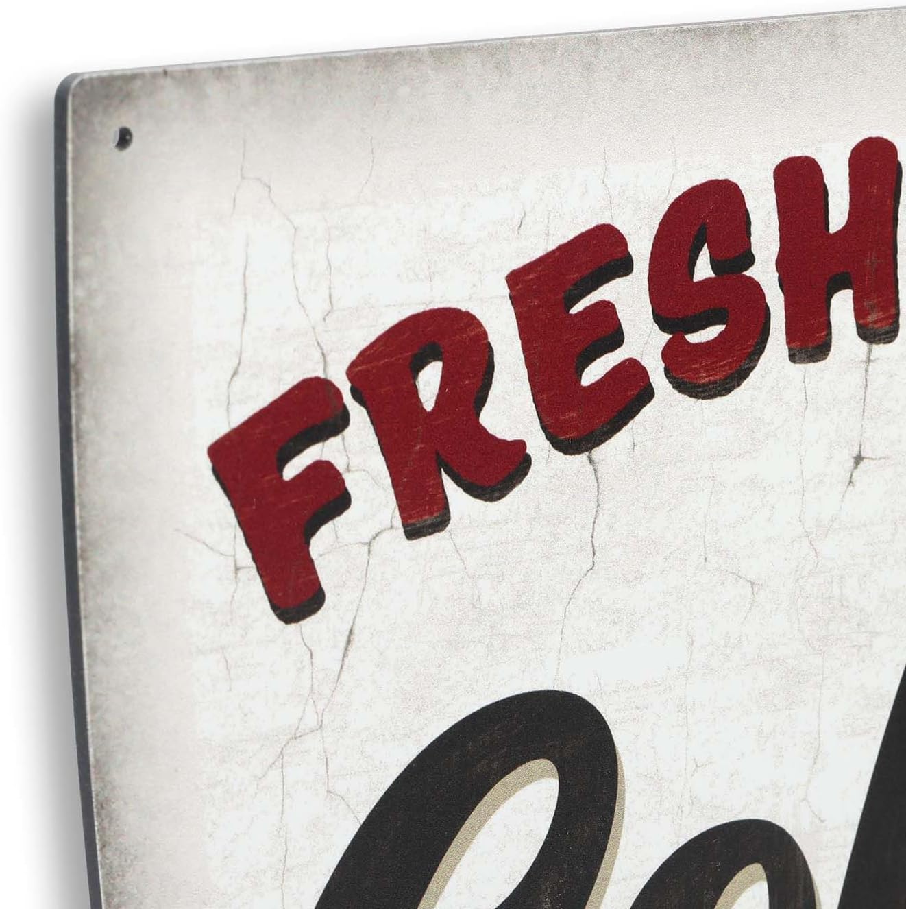 Fresh Brewed Coffee Served Here Metal Sign - Vintage Diner Coffee Sign