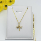 14k Gold Plated CZ dragonfly Pendant Necklace. Symbol of Change & Transformation