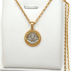 Two Tone 18K Gold Plated First Holy Communion Chalice Small Pendant