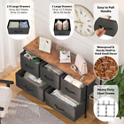 5 Drawer Fabric Dresser Storage Tower Closet Organizer Unit for Bedroom, Black
