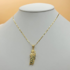 14K Gold Plated Saint Jude pendant w 20" chain Medalla San Judas