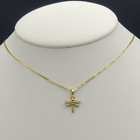 14k Gold Plated CZ dragonfly Pendant Necklace. Symbol of Change & Transformation