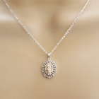 925 Solid Sterling Silver Our Lady Virgen Guadalupe Two Color Pendant Necklace