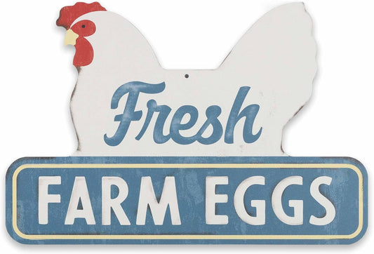 Vintage Farmhouse Kitchen Sign With Hen and Distressed Finish