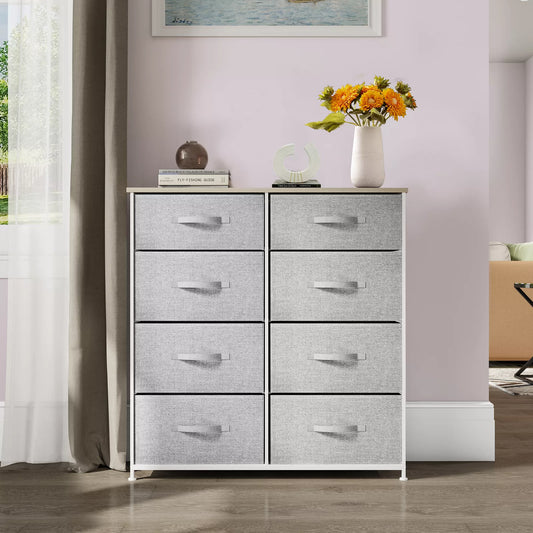 8 Drawers Dresser Storage Organizer Tower Unit Closet Chest for Bedroom