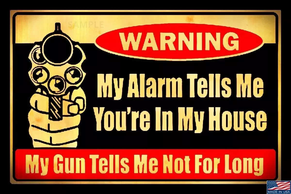 *WARNING GO AWAY* MADE IN USA! METAL SIGN 8X12 MAN CAVE KEEP OUT CAUTION STOP