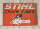 Stihl Chainsaws Tin Metal Poster Sign Vintage Style Ad Power Tools Equipment