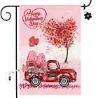 Valentines Day Garden Flag, Double Sided Burlap House Flag, Love Heart