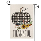 Fall Garden Flag Jar 12x18 Vertical Double Sided Thankful Pumpkin