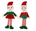 Christmas House Plush Elf Set Boy and Girl