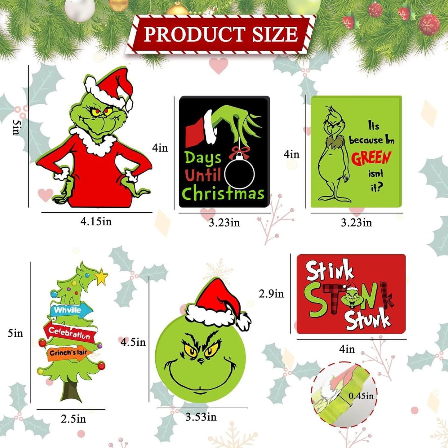 Christmas Tiered Tray Decorations - 6pcs Wooden Signs Table Centerpieces