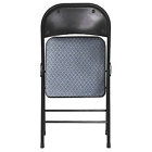 4 pieces Fabric Padded Folding Chair Gray: Metal Frame, Polypropylene