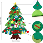 DIY Felt Christmas Tree Set Detachable Ornaments Kids Wall Decor Hanging Gift