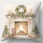 Holliday Pillow Covers 4pcs Set Gold Christmas Decoration Pillowcase For Home