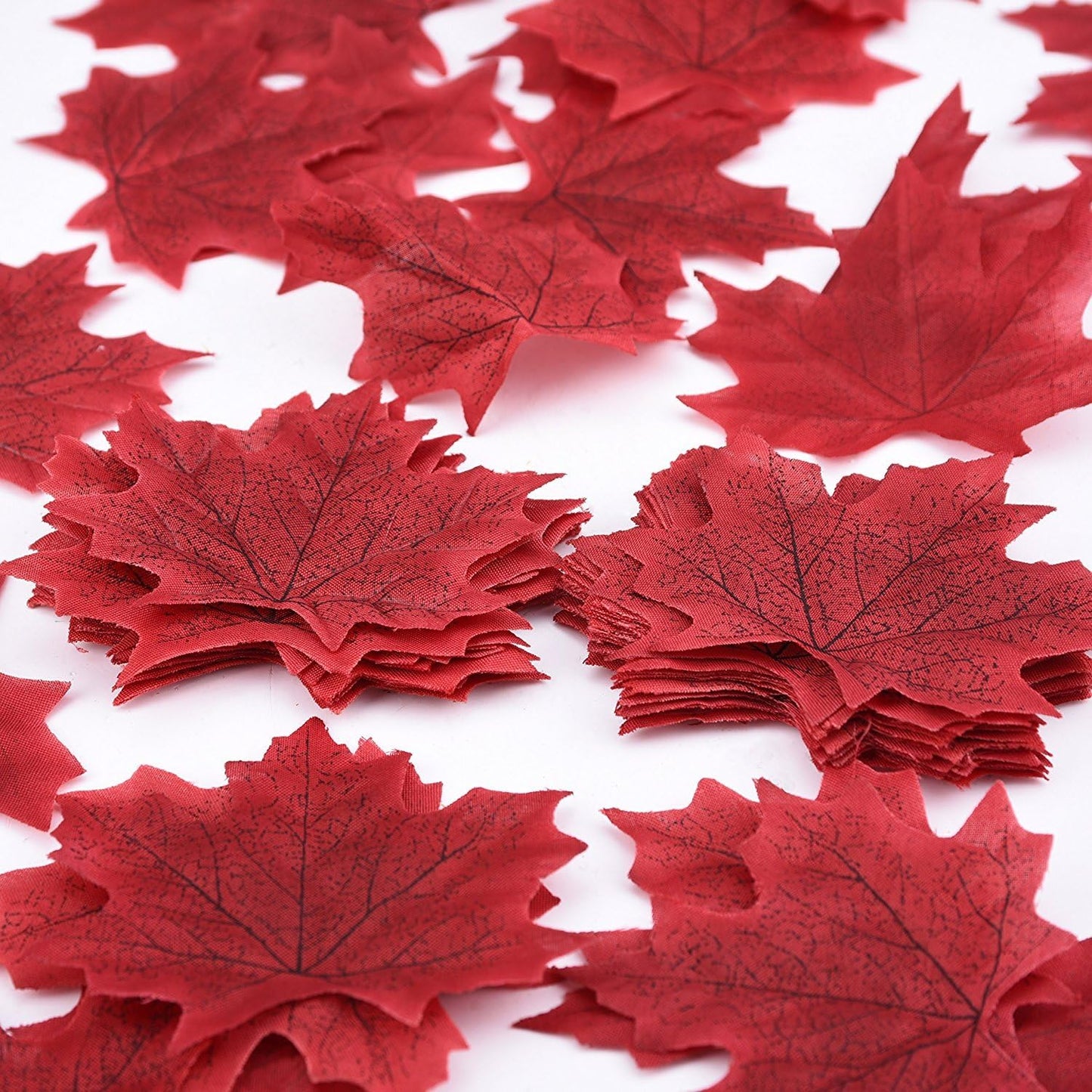 300 Pieces Artificial Autumn Maple Leaves Mixed Fall Colored Leaf