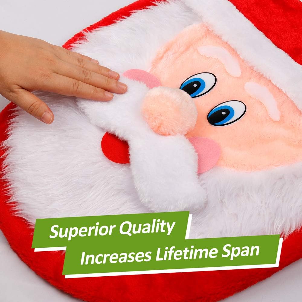 3D Nose Santa Toilet Seat Cover and Rug Set Funny Christmas Decorations Bathroom Set of 5