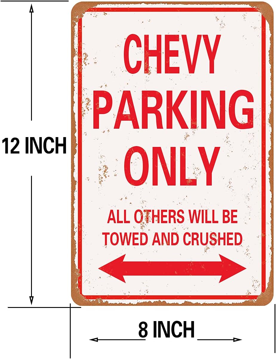 Car Parking only vintage look funny mental tin sign-8 X 12 inches