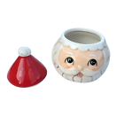 SANTA CLAUS Christmas Ceramic CREAMER & SUGAR of 2 NEW NIB