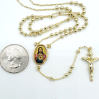 Sacred Heart of Jesus 14K Gold Plated Rosary. Sagrado Corazon