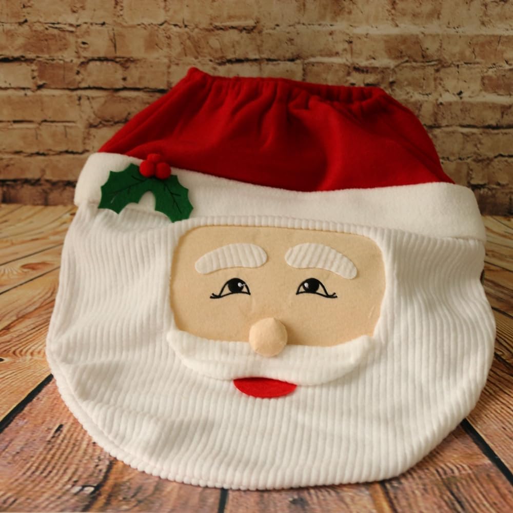 Christmas Santa Claus Toilet Seat Cover, Bath Bathroom Home Decoration Smile Santa Claus Toilet Seat Cover Decors