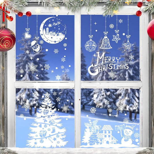 202 PCS Reusable Christmas Window Stickers for Glass