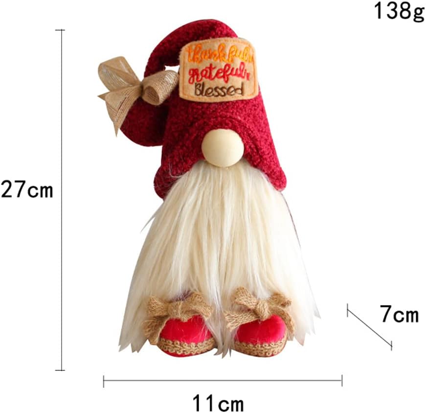 11" Handmade Christmas Gnomes Decorations, Gnomes Plush Christmas Elf Doll Xmas Ornaments for Home Decor