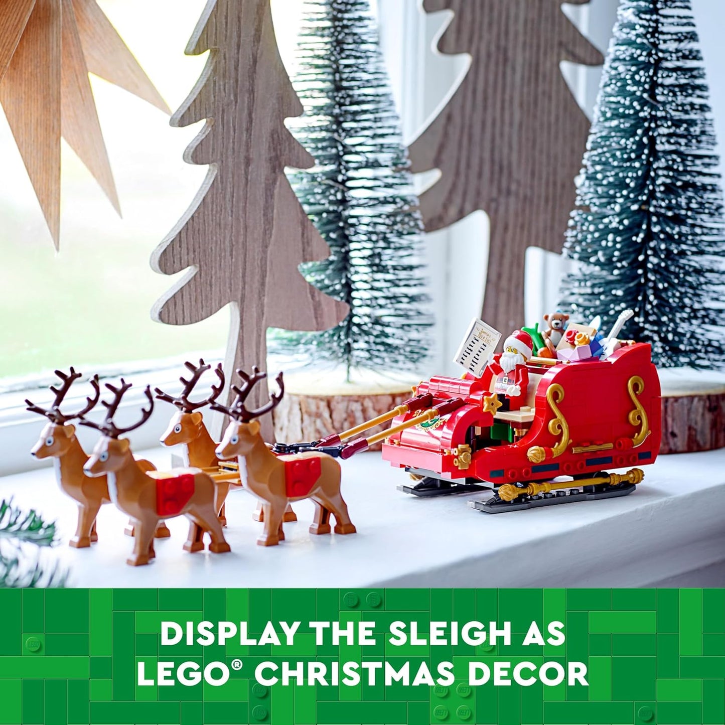 LEGO Santa’s Sleigh Christmas Toy Building Set for Kids Ages 9-13, Comes with a Santa Figurine & Reindeer