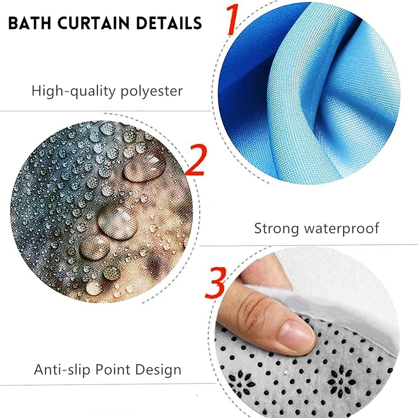 4Pcs Christmas Snowman Shower Curtain Sets Winter Snowflake Blue Bathroom Set Decor with Non-Slip Rugs Bath U-Shaped Mat Toilet Lid Cover