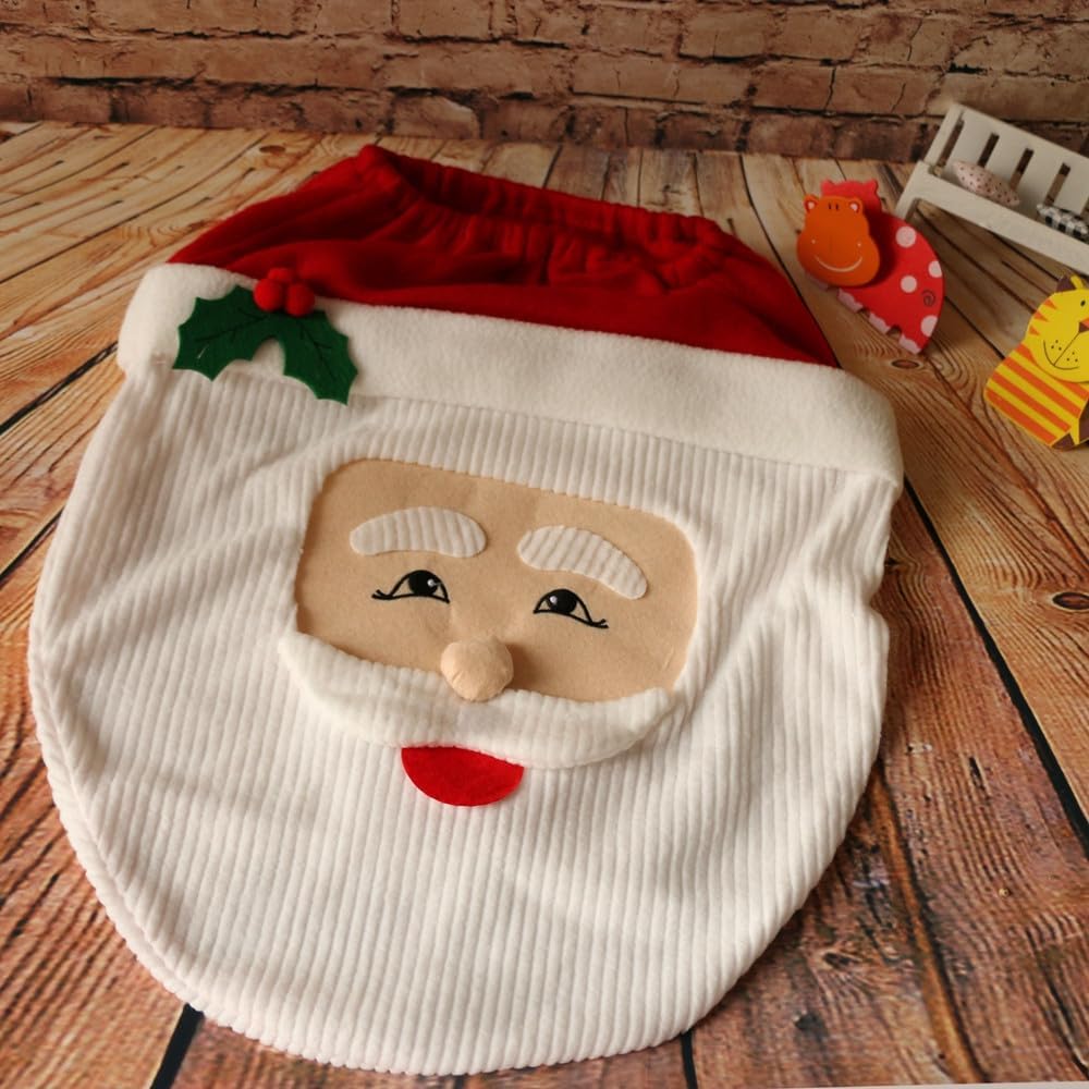 Christmas Santa Claus Toilet Seat Cover, Bath Bathroom Home Decoration Smile Santa Claus Toilet Seat Cover Decors