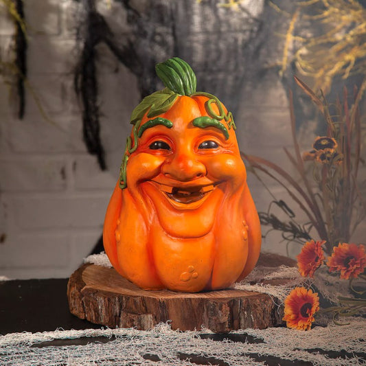 Expressive Pumpkin Smile Resin Fall Decoration, Halloween, Home Decor, 1 Piece