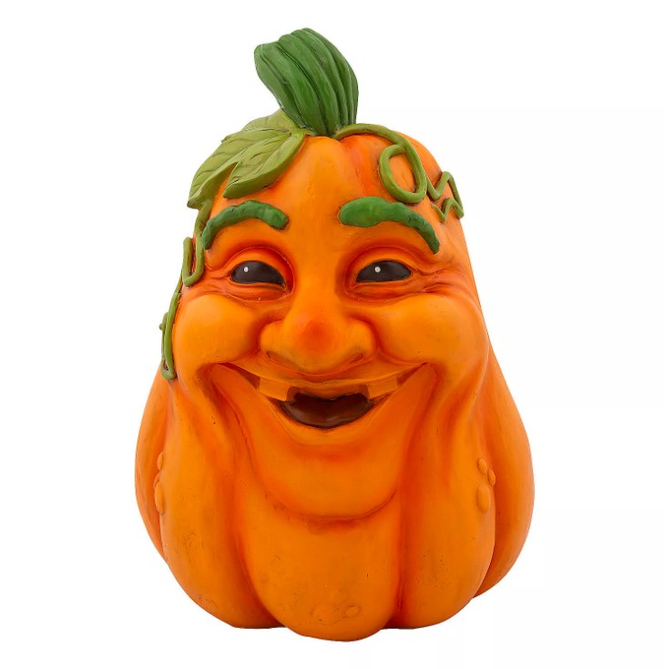 Expressive Pumpkin Smile Resin Fall Decoration, Halloween, Home Decor, 1 Piece