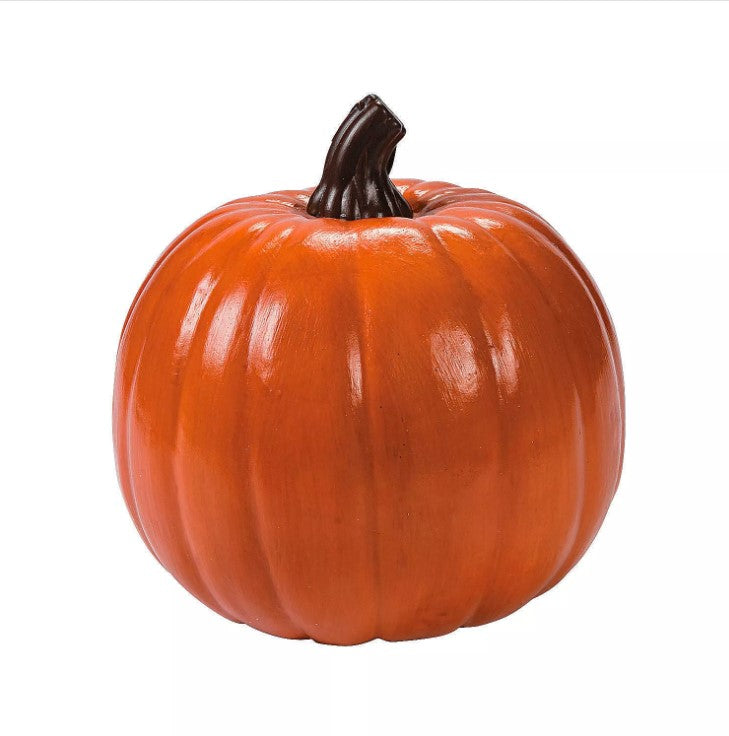 Foam Orange Pumpkin Halloween Decoration Fall Home Decor, 1 Piece, 9" x 8-1/4"