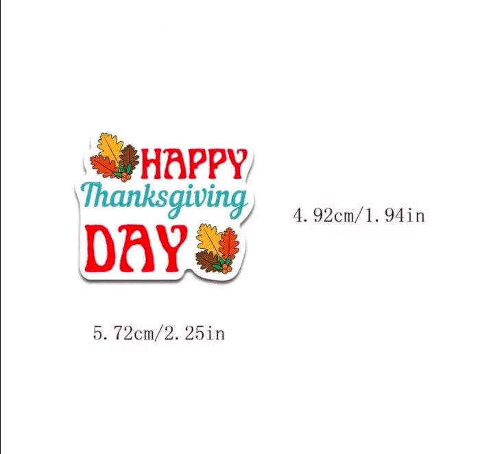 50pcs Thanksgiving Cartoon DIY Stickers DIY Fall Holiday Decor