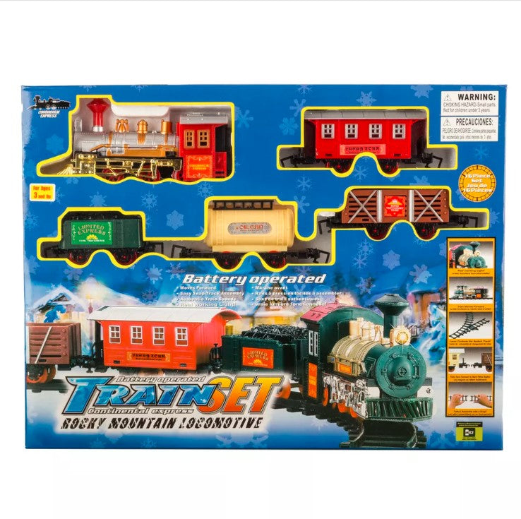 Premium Electric Christmas Train Tracks Set w/ Lights Sound Kids Toy Around Tree