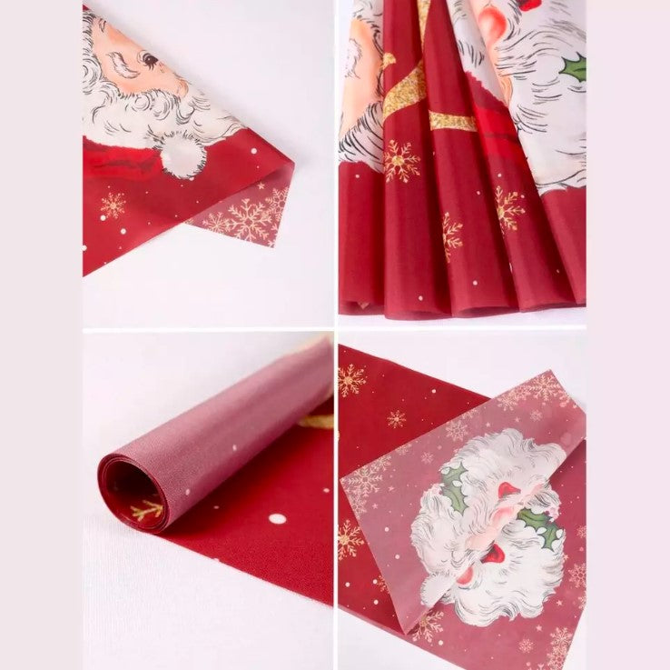 Santa Claus Christmas Table Runner 35x180cm - Polyester Xmas Party Dining Room