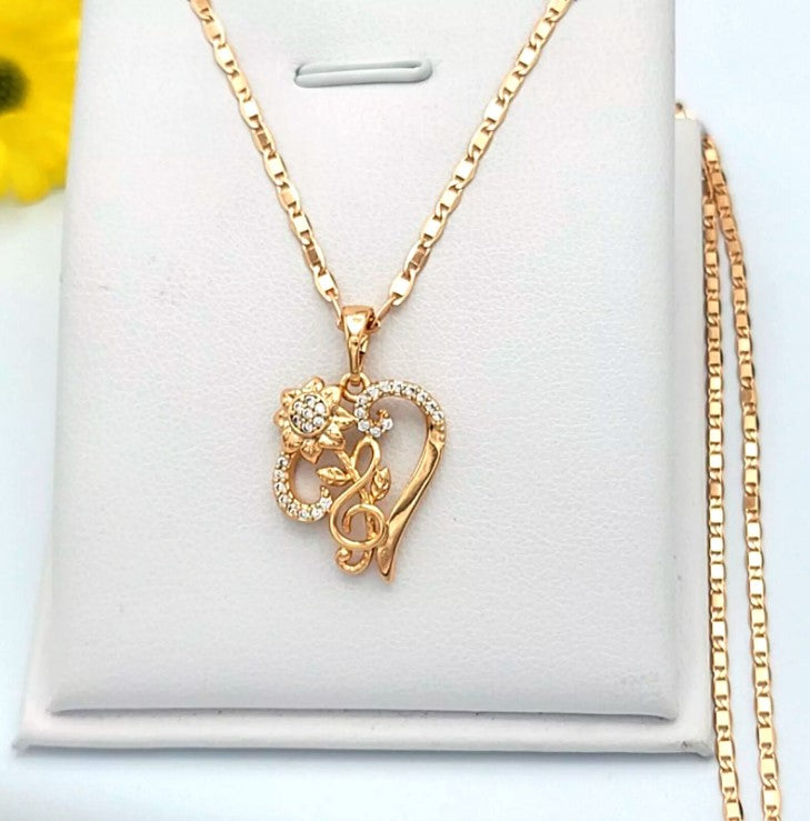 Yellow Gold Plated Woman Jewelry Clear Crystals Icy Butterfly Pendant Necklace